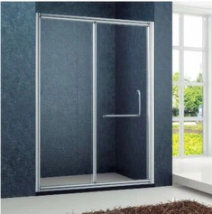 Glidende aluminium indrammede brusebadskaber