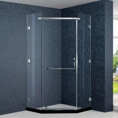 Diamantform badeværelse skydedøre glasdøre