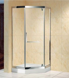 Diamantform hængslede glasbruser døre