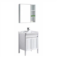 Hvidt badeværelsesvægkabinet