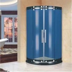 Bue rammeløs glidende brusekabine